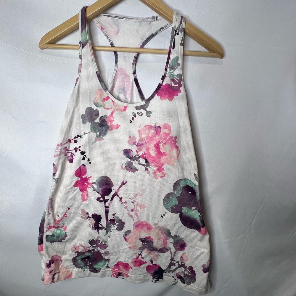 Lululemon Every Yogi Tank Racerback Blurred Blossoms Size 10